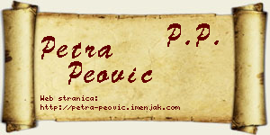 Petra Peović vizit kartica